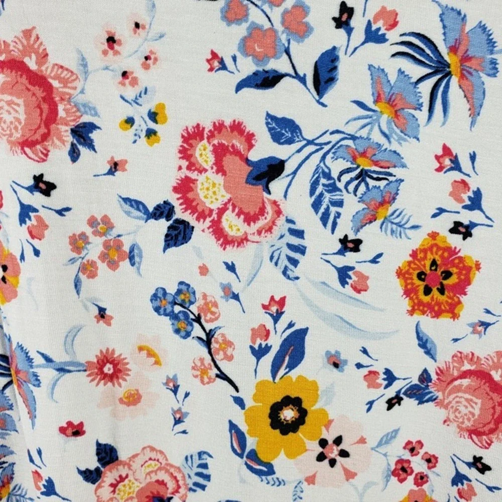 Lane Bryant Women's Size‎ 14/16 Swing Tee Challis Wildflower Print Tie Back